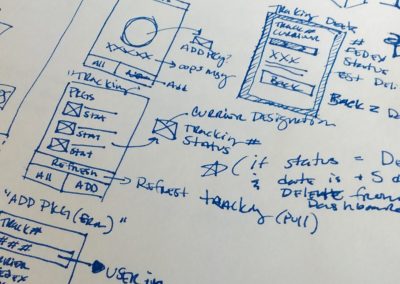 Wireframing – Package Tracker App